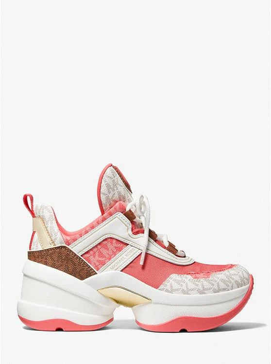 商品Michael Kors|Olympia Logo and Mesh Trainer,价格¥551,第2张图片详细描述
