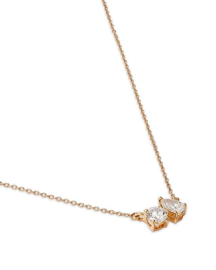 商品Moon & Meadow|14K Yellow Gold Lab Grown Diamond Pear & Round Duet Pendant Necklace, 16-20",价格¥5672,第3张图片详细描述