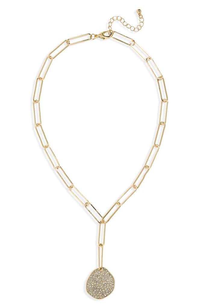 商品Nordstrom|Pavé Crystal Paper Clip Y-Necklace,价格¥74,第1张图片