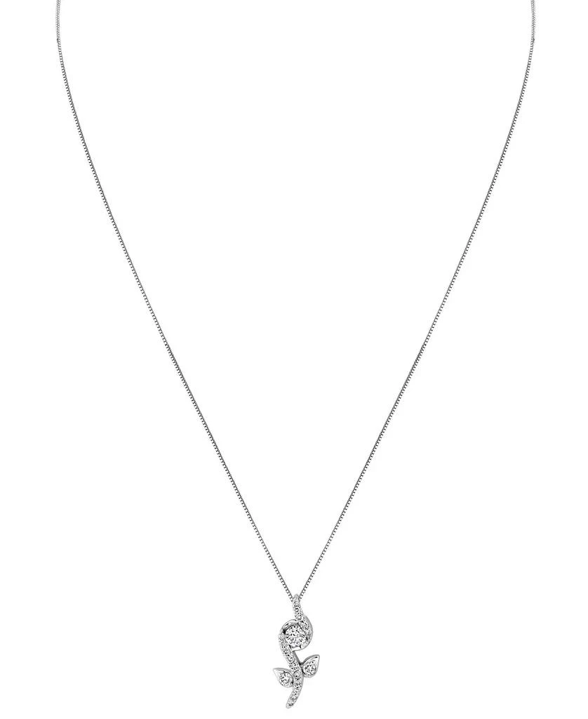 商品Sirena|Diamond Flower 18" Pendant Necklace (1/2 ct. t.w.) in 14k White Gold,价格¥20055,第3张图片详细描述