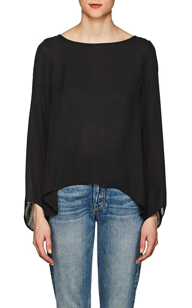 商品Ramy Brook|Violet Silk Georgette Blouse,价格¥479,第3张图片详细描述
