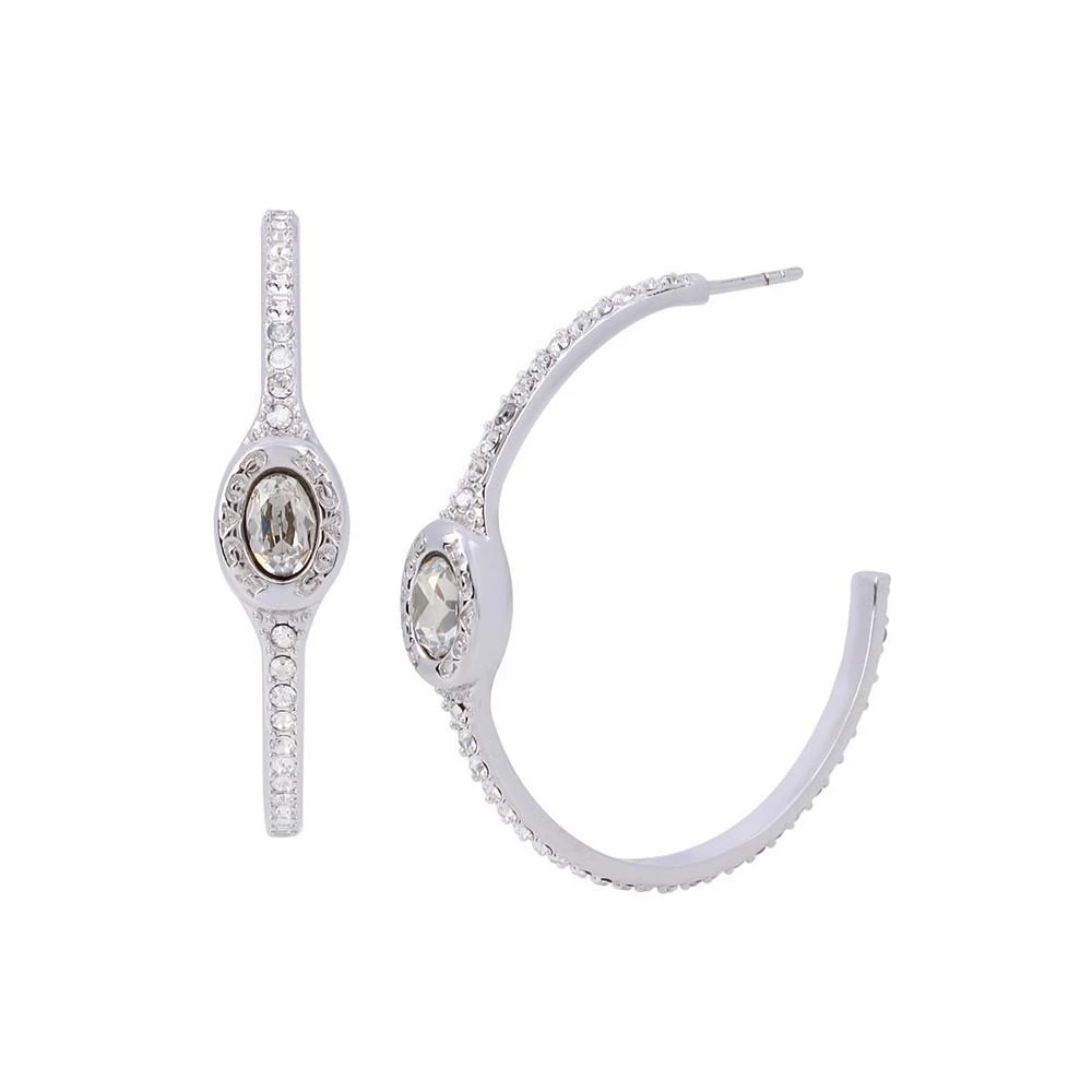 商品Coach|Signature Logo Pave Hoop Earrings,价格¥447,第1张图片