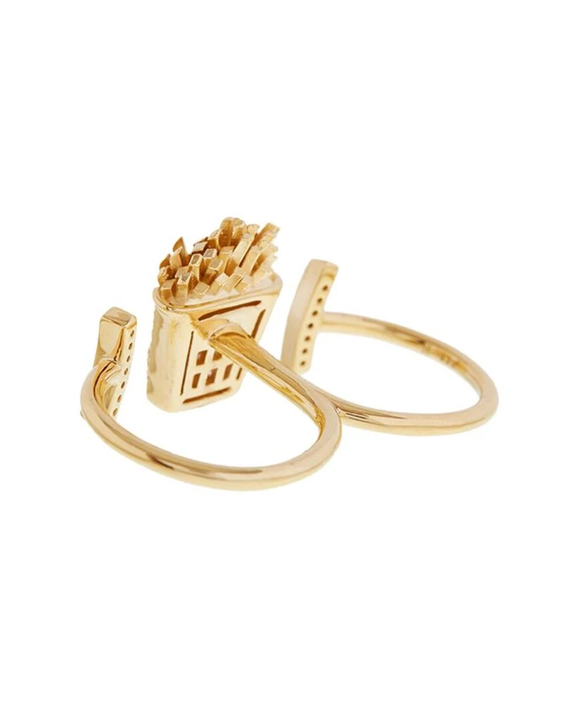 商品Judith Leiber|Judith Leiber 14K Over Silver CZ French Fries Ring,价格¥571,第3张图片详细描述