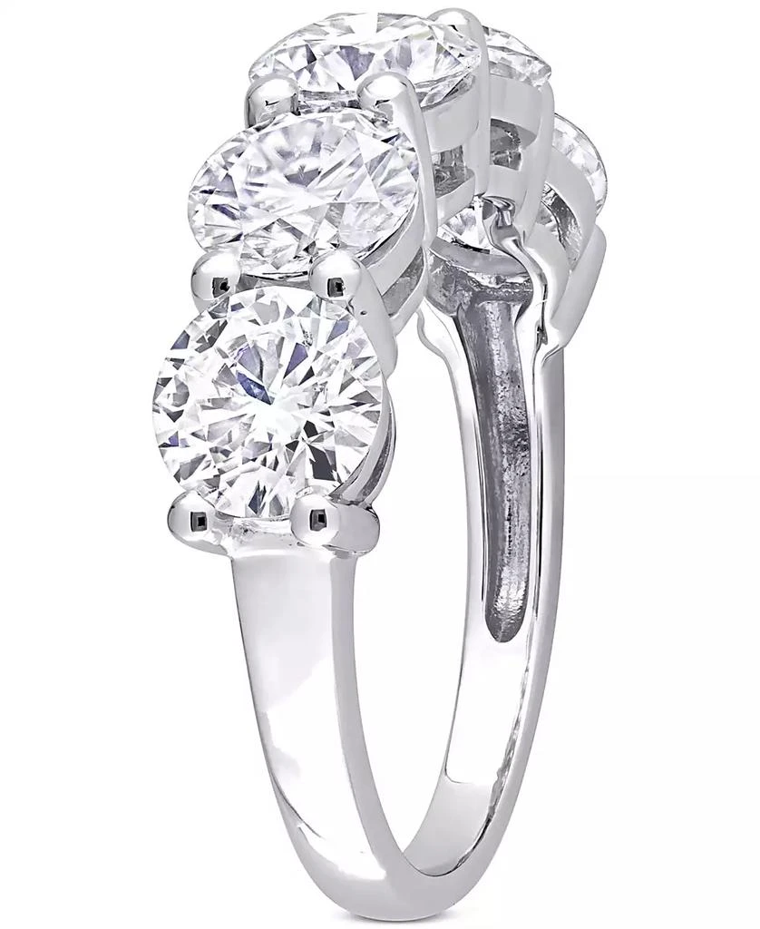 商品Macy's|Moissanite Five Stone Anniversary Band (4 ct. t.w.) in 10k White Gold,价格¥5834,第4张图片详细描述