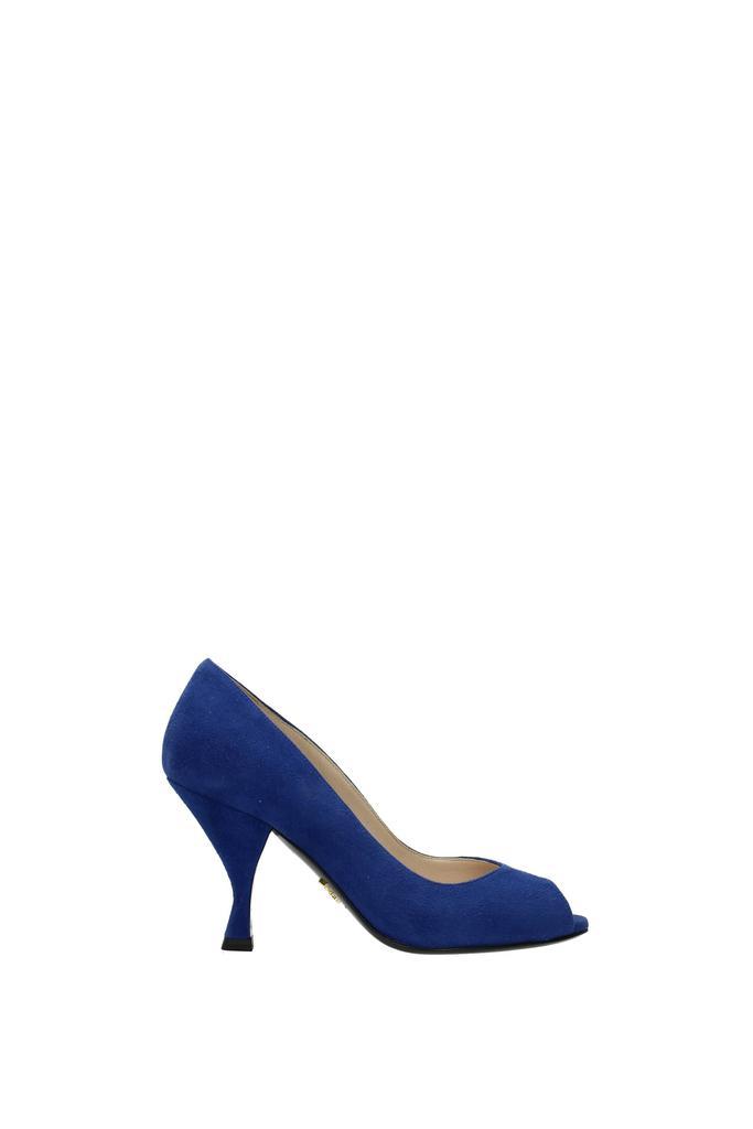 商品Prada|Pumps Suede Blue,价格¥1690,第1张图片