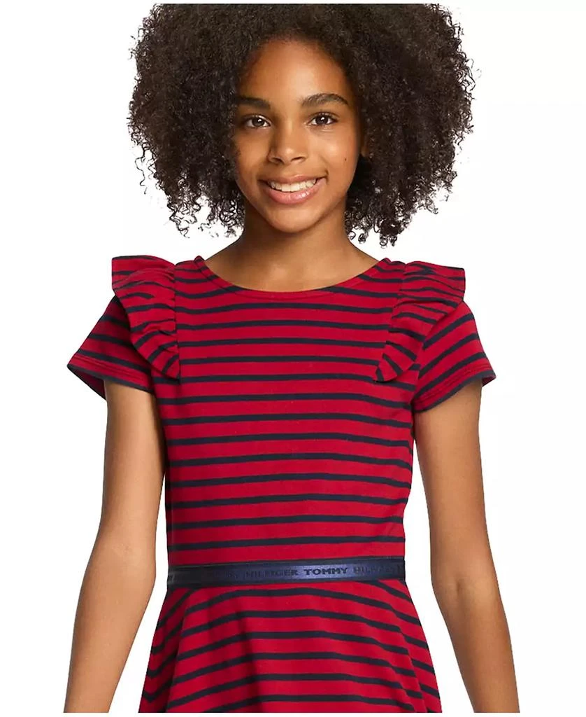 商品Tommy Hilfiger|Toddler and Little Girls Stripe Ruffle Dress,价格¥119,第5张图片详细描述