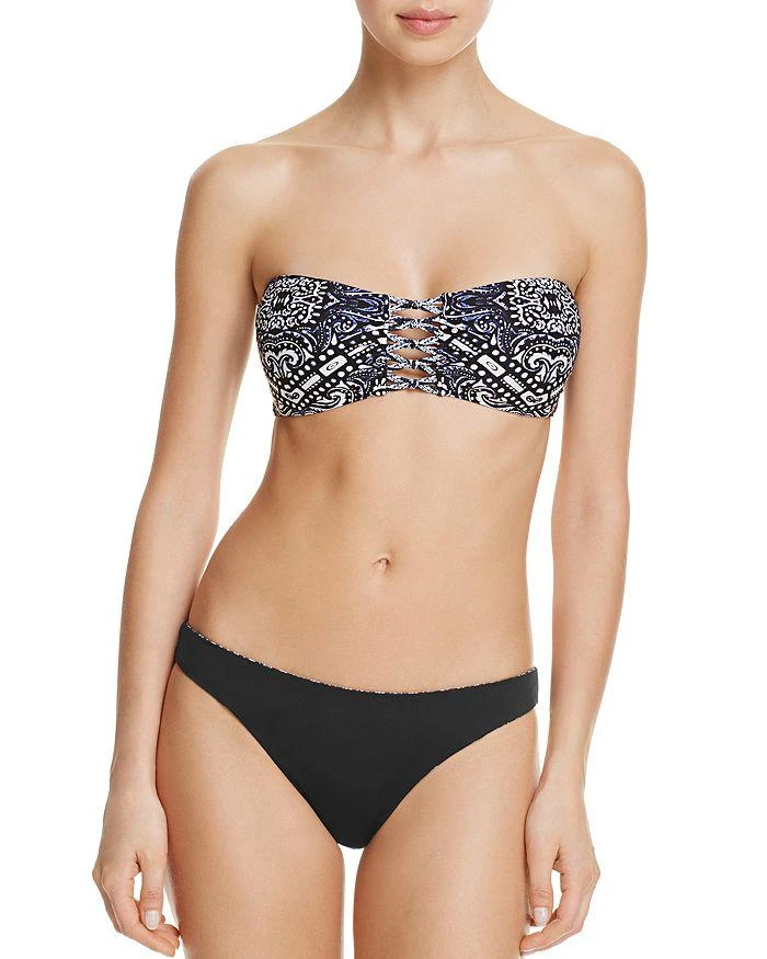 商品Red Carter|Center Knotted Bandeau Bikini Top,价格¥588,第4张图片详细描述
