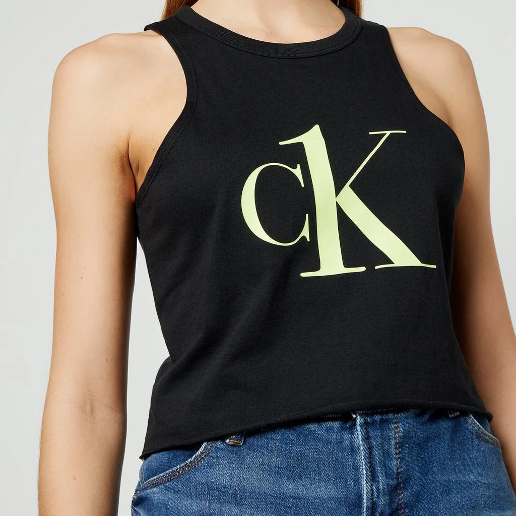 商品Calvin Klein|Calvin Klein Cropped Logo-Print Cotton-Jersey Tank,价格¥204,第4张图片详细描述