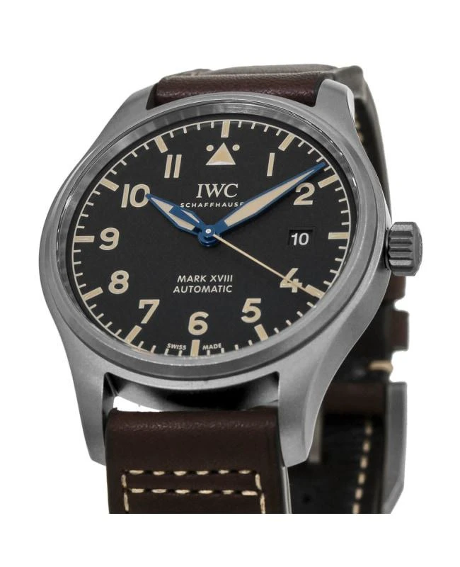 商品IWC Schaffhausen|IWC Pilot's Mark XVIII Heritage Titanium Case Leather Strap  Men's Watch IW327006,价格¥34255,第2张图片详细描述