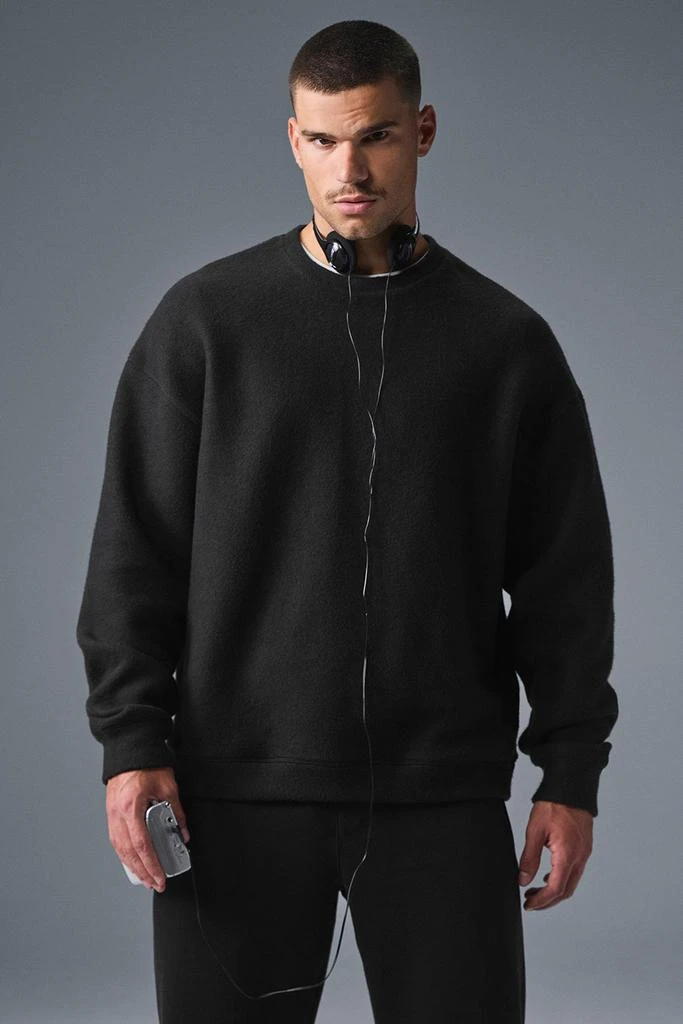 商品Alo|Triumph Restore Crew Neck Sweatshirt - Black,价格¥671,第1张图片