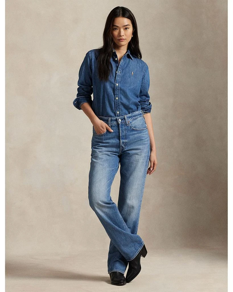 女式 牛仔纽扣衬衫 商品