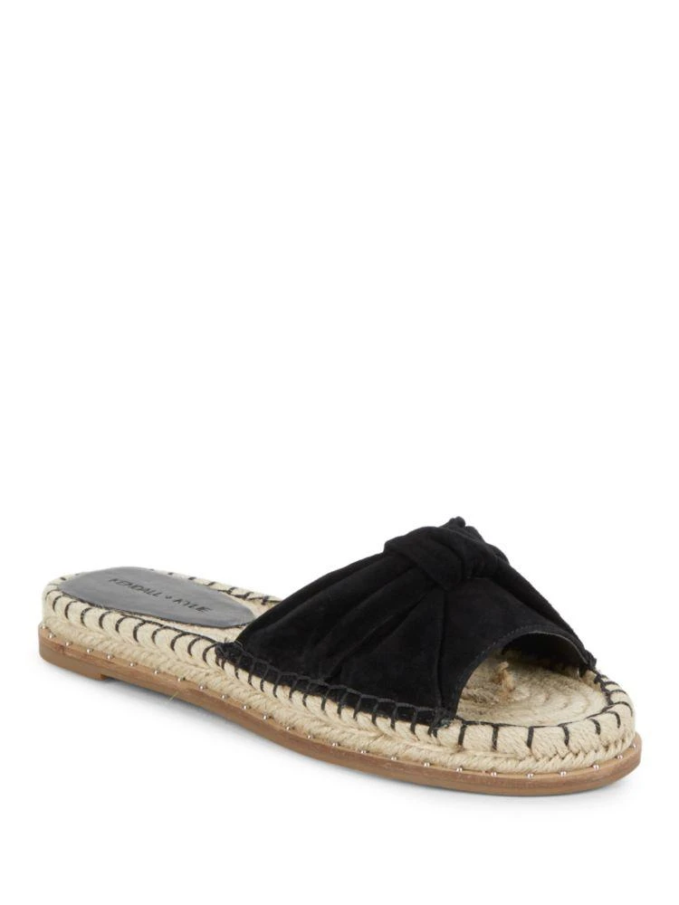 商品KENDALL & KYLIE|Kkvira Suede and Jute Slide Sandals,价格¥376,第1张图片