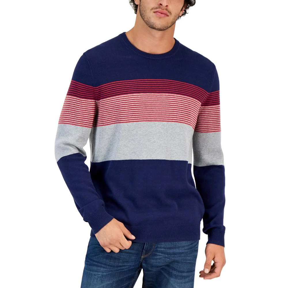 商品Club Room|Men's Striped Sweater, Created for Macy's,价格¥148,第1张图片