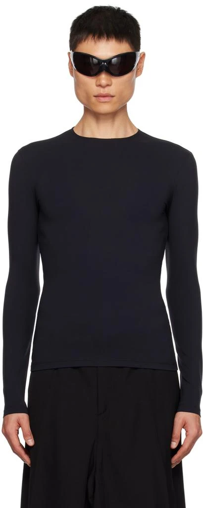 商品Balenciaga|Black Outside Loop Long Sleeve T-Shirt,价格¥5832,第1张图片