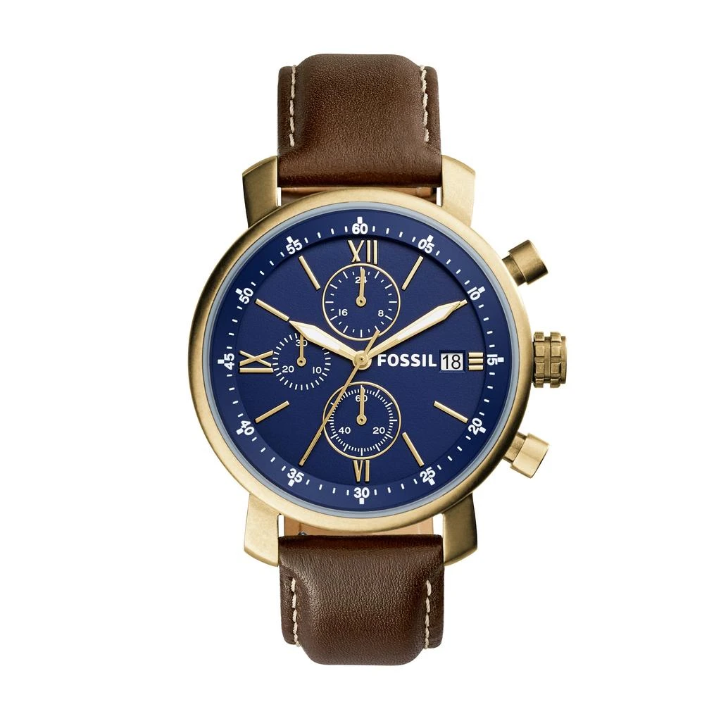 商品Fossil|Fossil Men's Rhett Chronograph, Gold-Tone Stainless Steel Watch,价格¥479,第2张图片详细描述