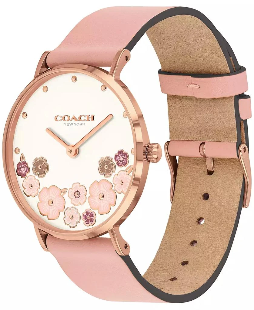 商品Coach|Women’s Perry Blush Leather Strap Tea Rose Watch 36mm,价格¥1345,第4张图片详细描述