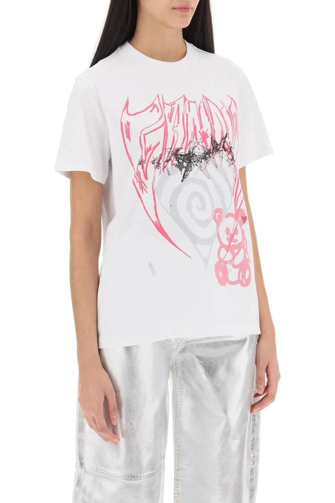 商品Ganni|T Shirt With Abstract Print,价格¥746,第4张图片详细描述
