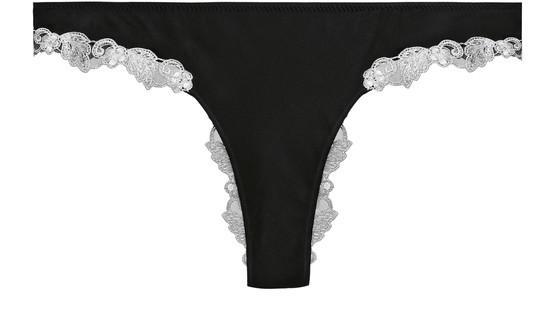 商品La Perla|象牙色镂花真丝巴西式内裤,价格¥2352,第4张图片详细描述