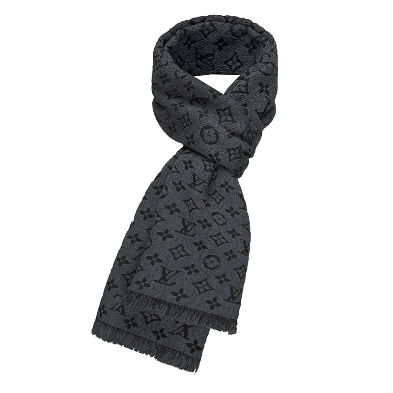 商品Louis Vuitton|【现货】路易威登新款 经典老花系列 男士煤色羊毛围巾M78526,价格¥3882,第1张图片