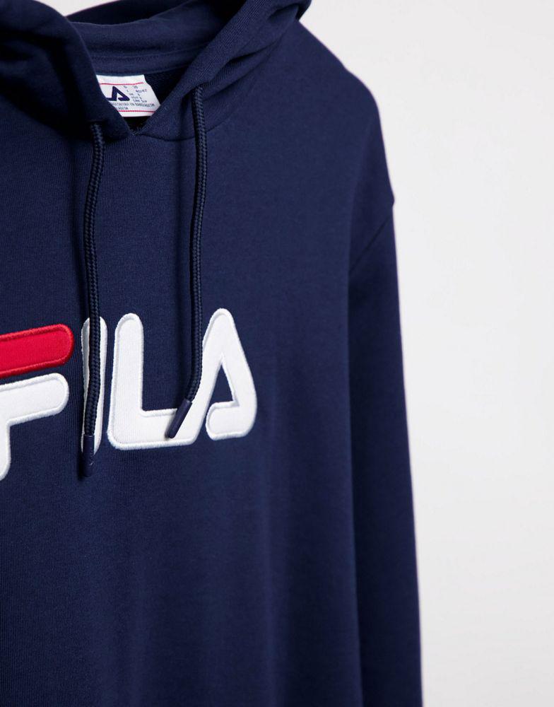 Fila large chest logo oversized hoodie in navy exclusive to ASOS商品第4张图片规格展示