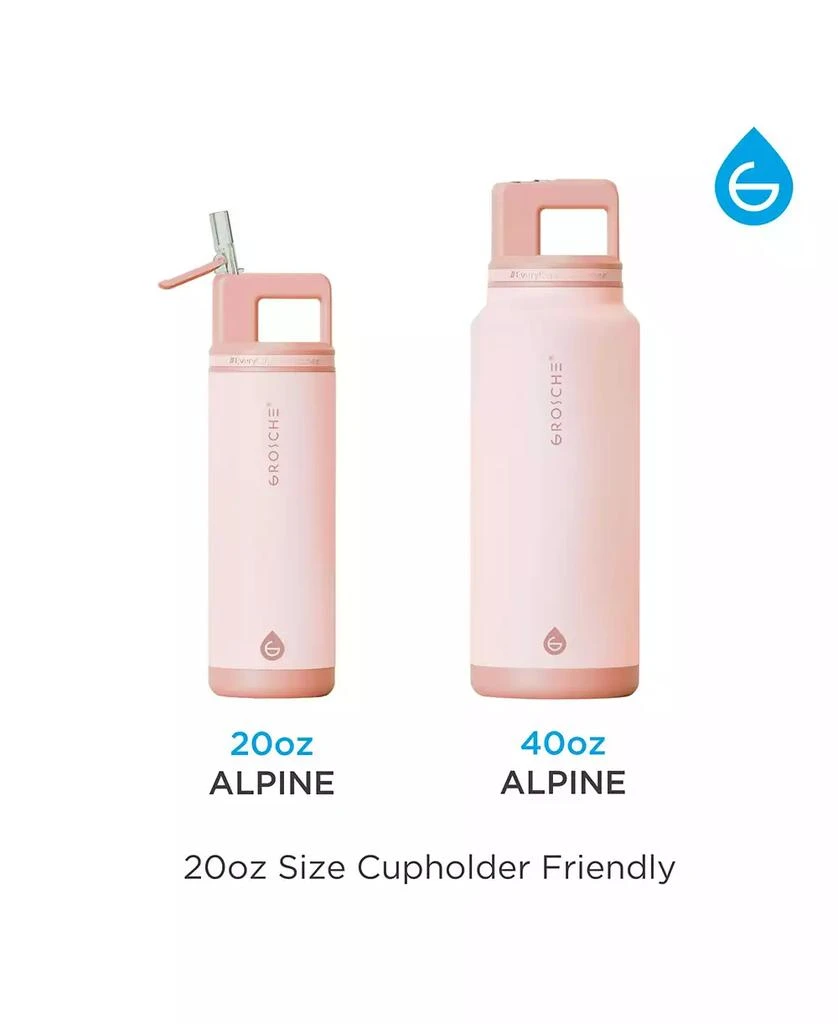 Alpine Flip 'N Sip Insulated, Leakproof Water Bottle with Straw, 20 OZ, 2pk 商品