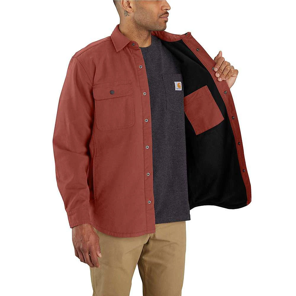 商品Carhartt|Carhartt Men's Rugged Flex Relaxed Fit Canvas Fleece-Lined Shirt Jacket,价格¥631,第3张图片详细描述