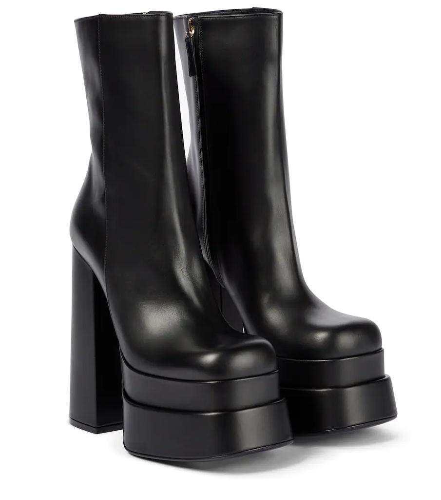 商品Versace|Intrico皮革厚底及踝靴,价格¥8847,第1张图片