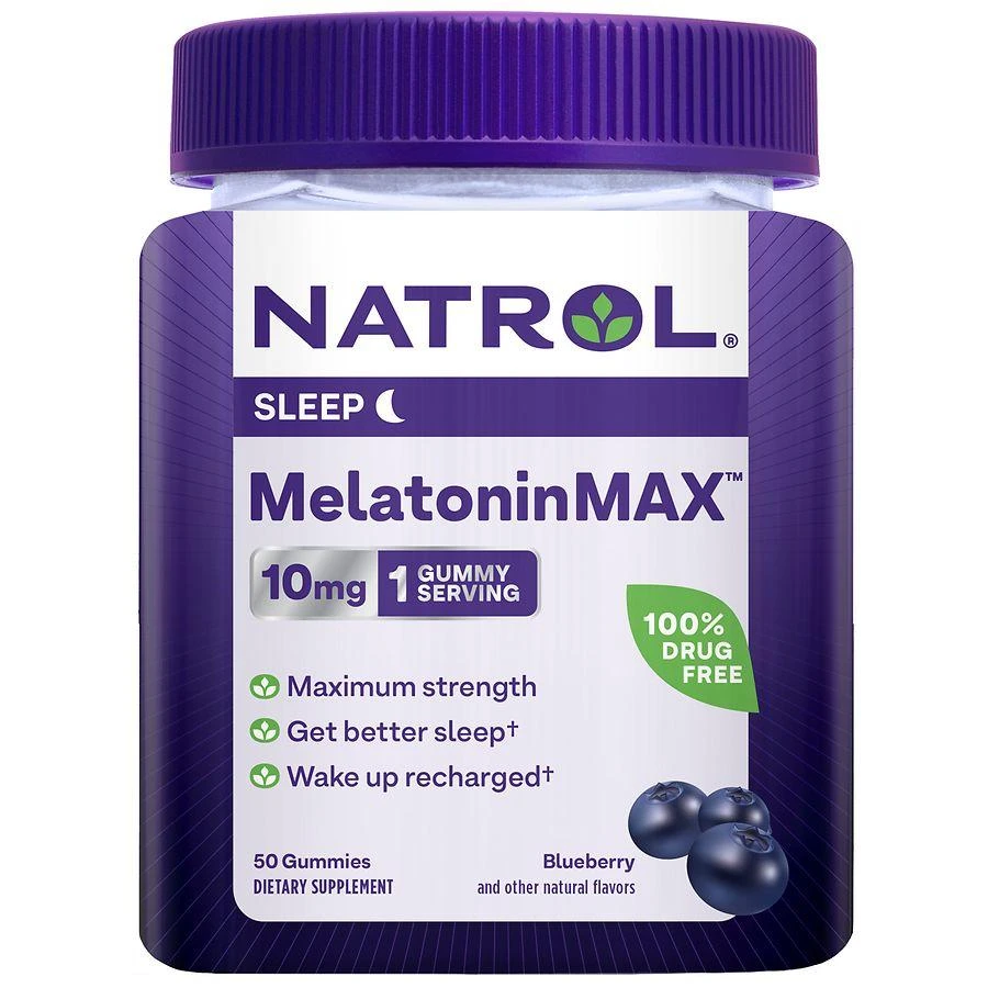 商品Natrol|MelatoninMax 10 mg Gummies Blueberry,价格¥101,第1张图片