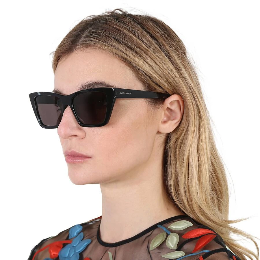 商品Yves Saint Laurent|Grey Cat Eye Ladies Sunglasses SL 276 MICA 032 55,价格¥1829,第2张图片详细描述