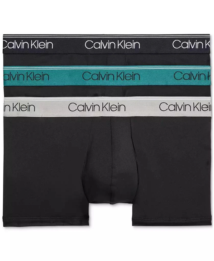 商品Calvin Klein|Men's 3-Pack Microfiber Stretch Low-Rise Trunk Underwear,价格¥217,第1张图片详细描述