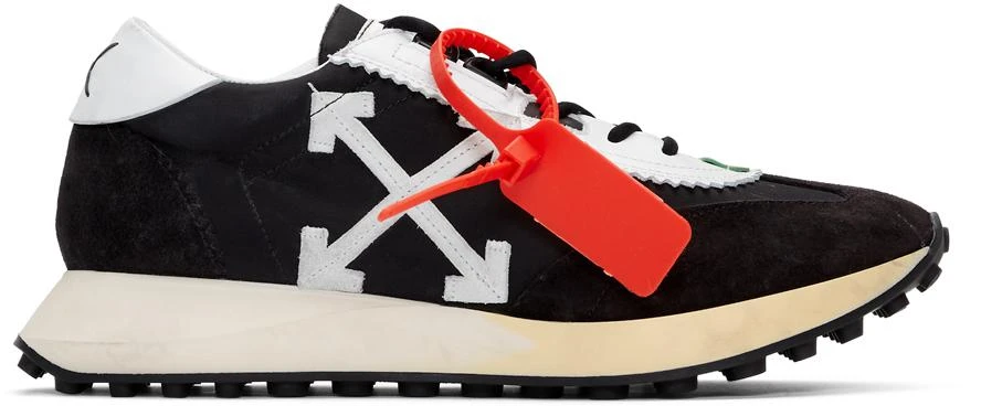 商品Off-White|Black & White Running Sneakers,价格¥2967,第1张图片