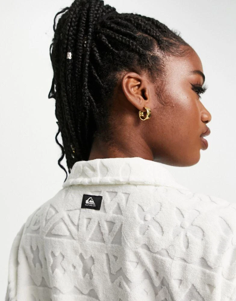 商品Quiksilver|Quiksilver Nomad Culture shirt in white Exclusive at ASOS,价格¥338,第3张图片详细描述