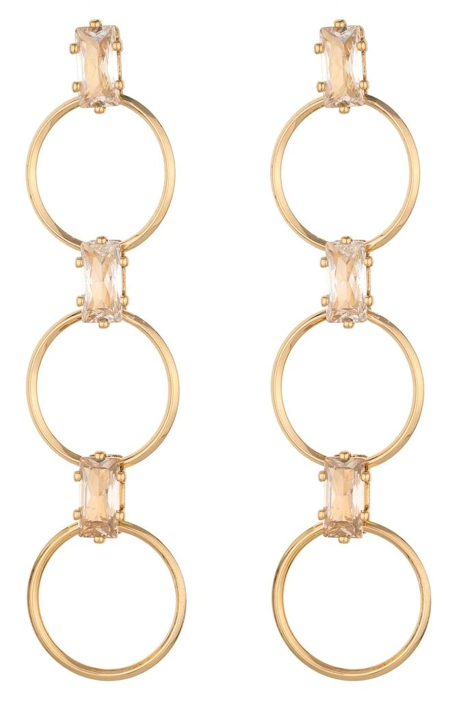 商品Ettika Jewelry|Crystal Triple Circle Drop Earrings,价格¥66,第1张图片