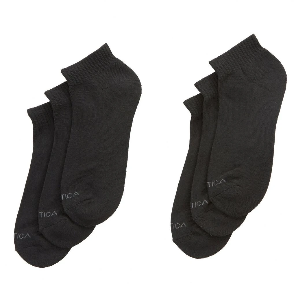 商品Nautica|Nautica Mens Athletic Core Quarter Socks, 6-Pack,价格¥72,第1张图片