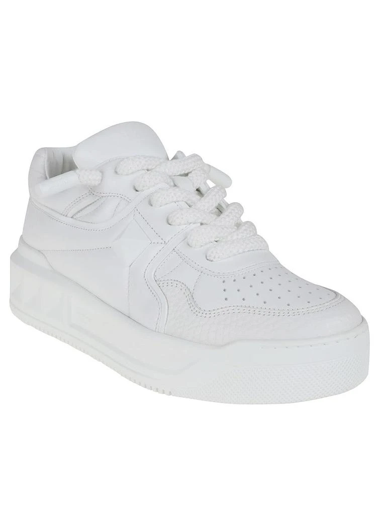 商品Valentino|White Low-Top One Stud Xl Nappa Leather Sneaker,价格¥6171,第2张图片详细描述