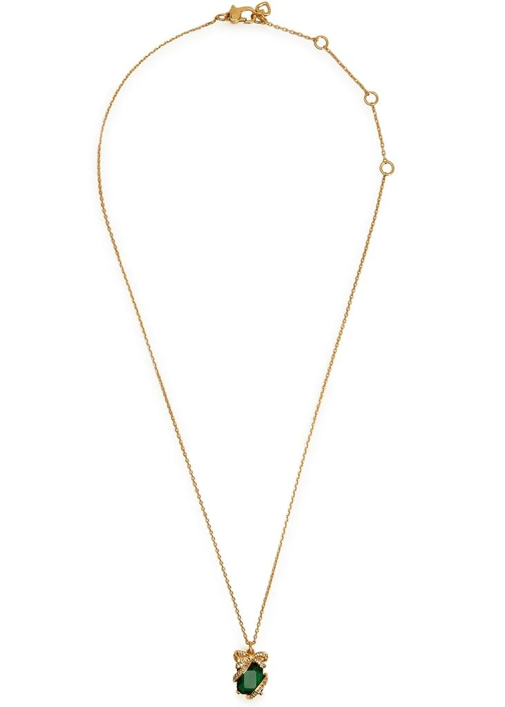 商品Kate Spade|Bow crystal-embellished necklace,价格¥869,第1张图片