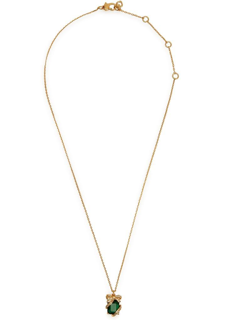 商品Kate Spade|Bow crystal-embellished necklace,价格¥733,第1张图片