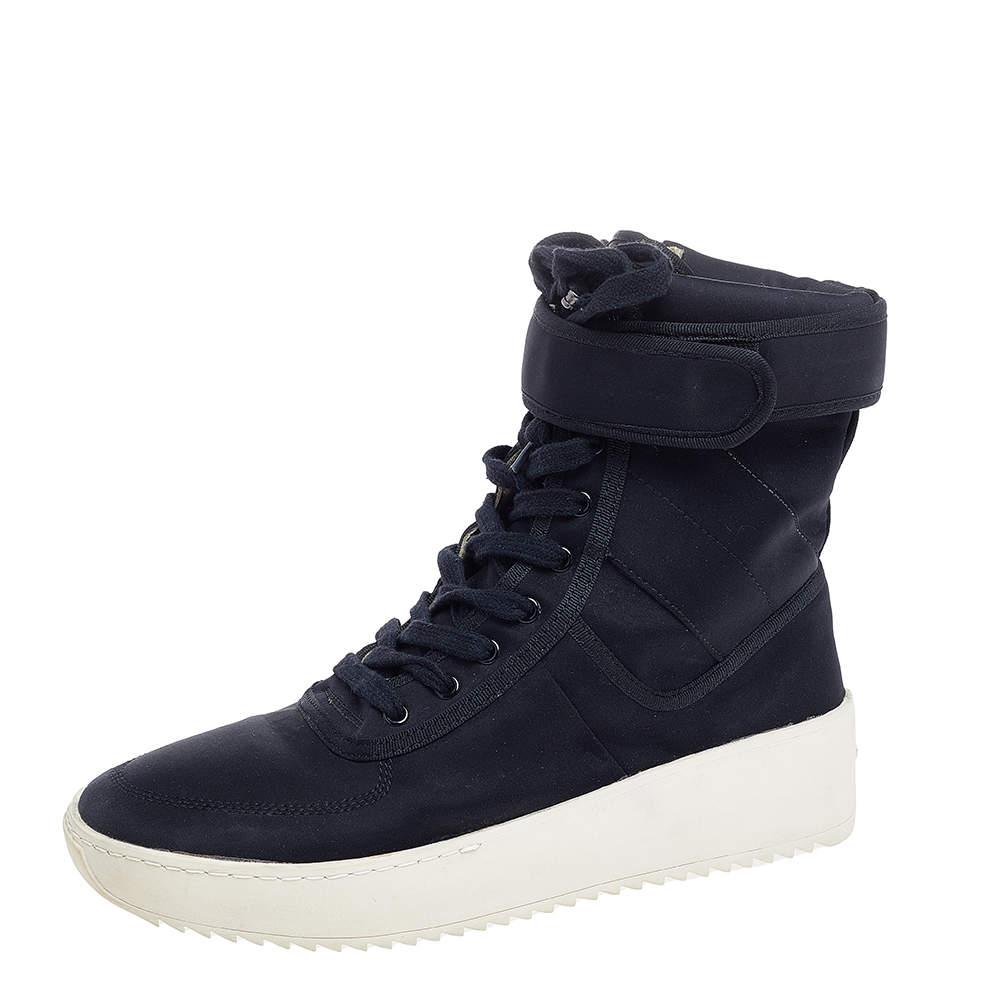 Fear Of God Black Neoprene Military High Top Sneakers Size 43商品第1张图片规格展示