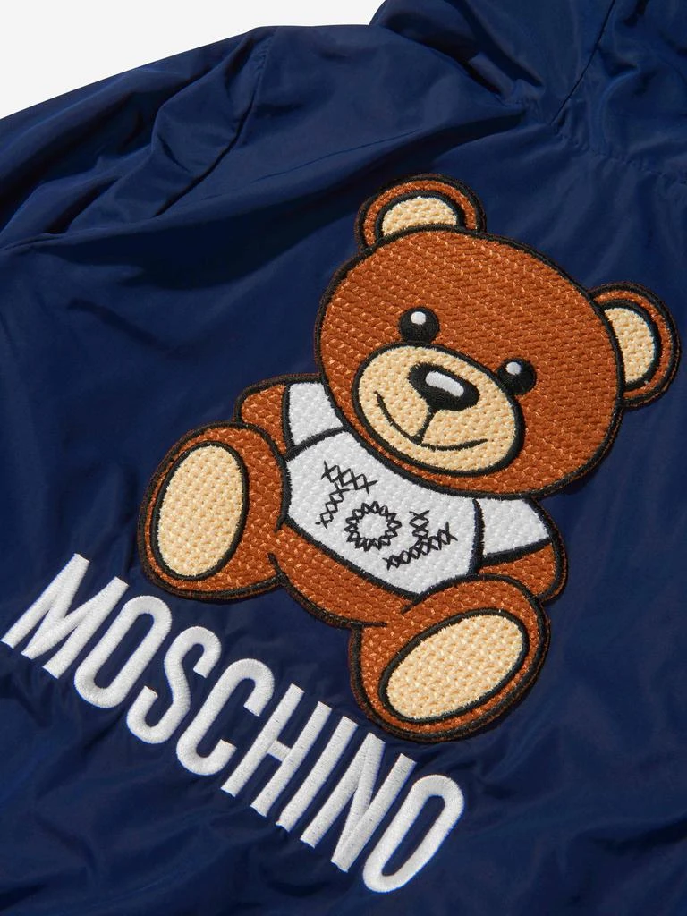 商品Moschino|Moschino Navy Baby Unisex Teddy Toy Hooded Jacket With Ears,价格¥1373,第2张图片详细描述