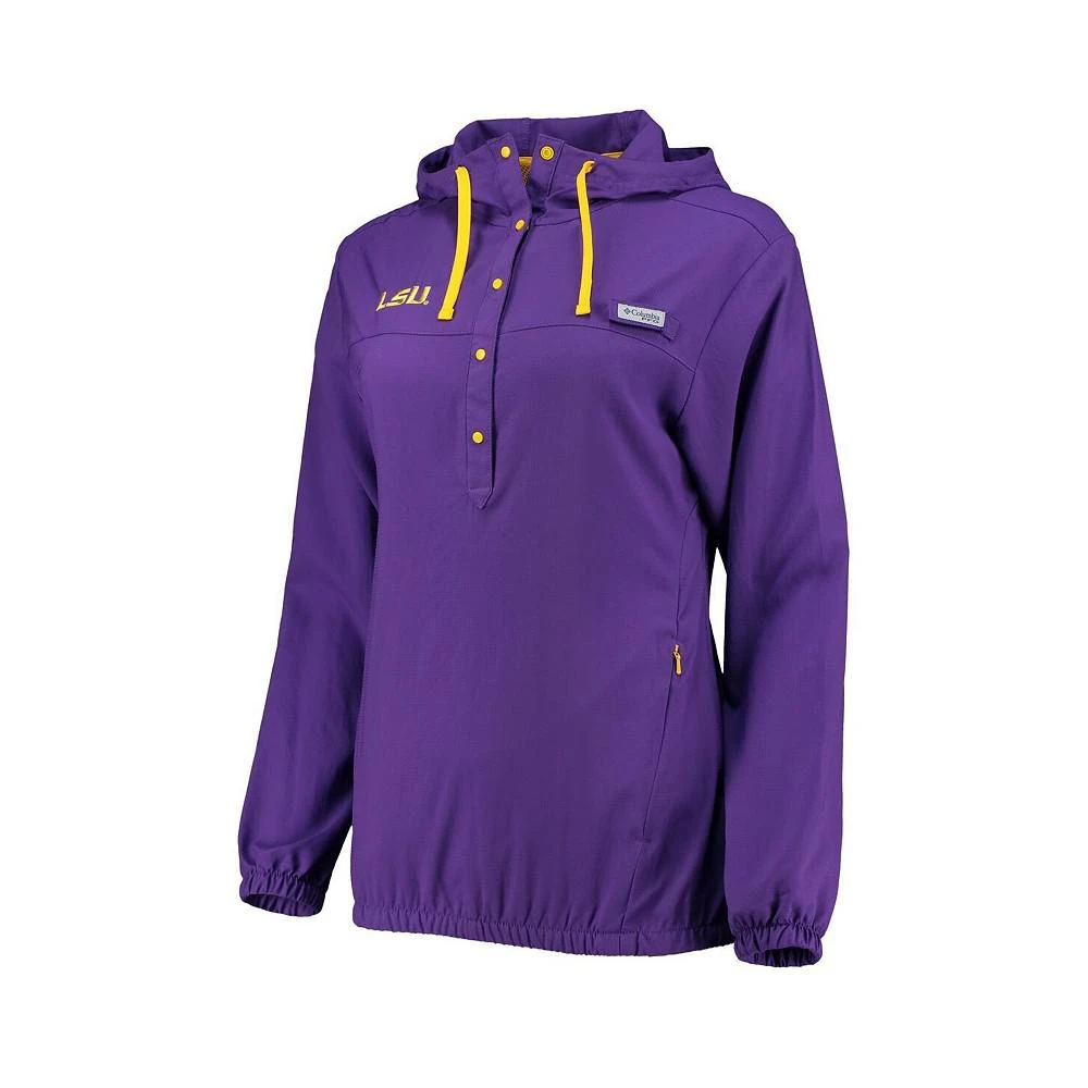 商品Columbia|Women's Purple LSU Tigers Tamiami Sun-Protection Omni-Wick Pullover Hoodie,价格¥392,第2张图片详细描述