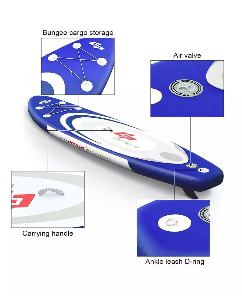 商品Costway|11' Inflatable Stand up Paddle Board Surfboard SUP,价格¥1265,第5张图片详细描述