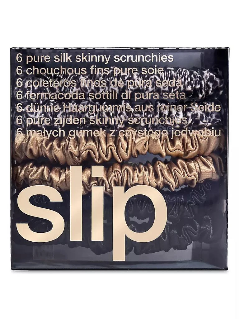 商品Slip|6-Pack Pure Silk Skinny Scrunchies,价格¥249,第2张图片详细描述