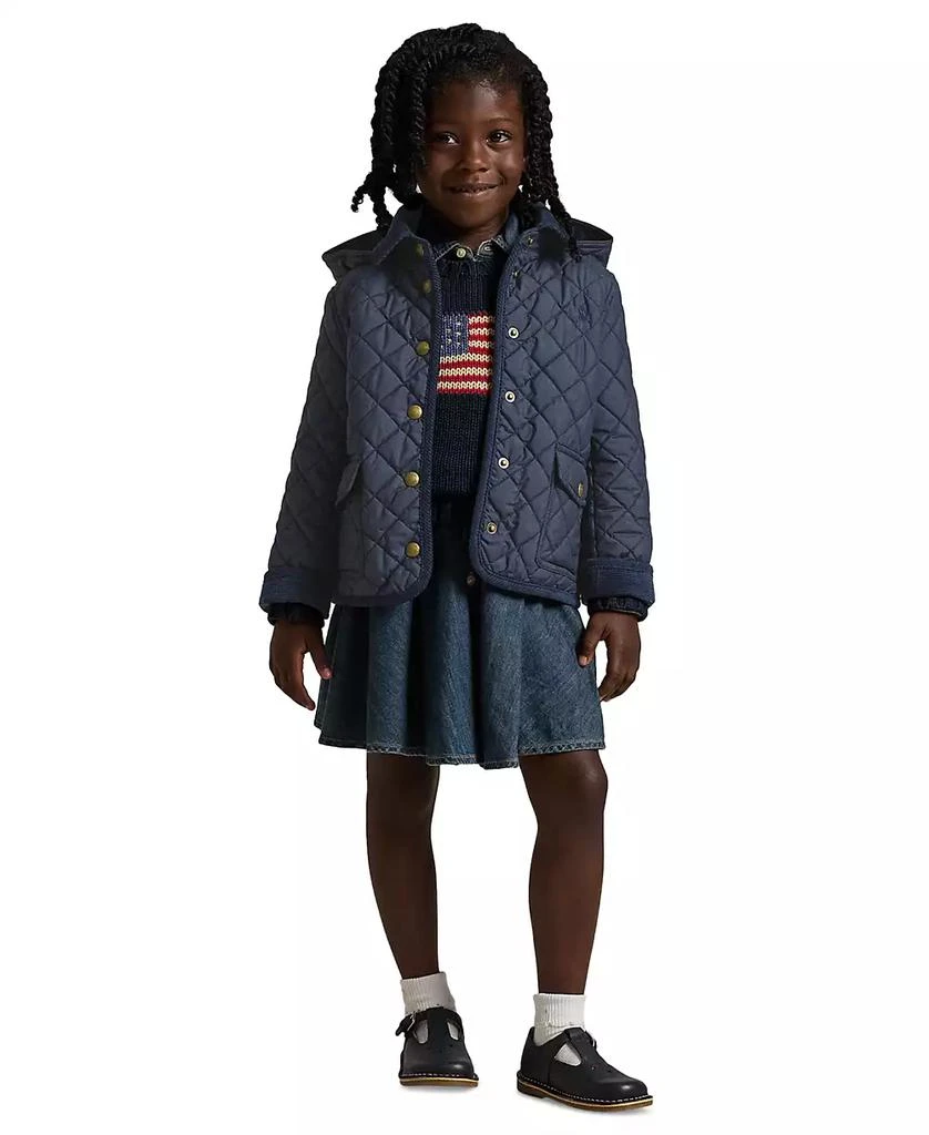 商品Ralph Lauren|Toddler and Little Girls Quilted Water-Repellent Barn Jacket,价格¥767,第1张图片