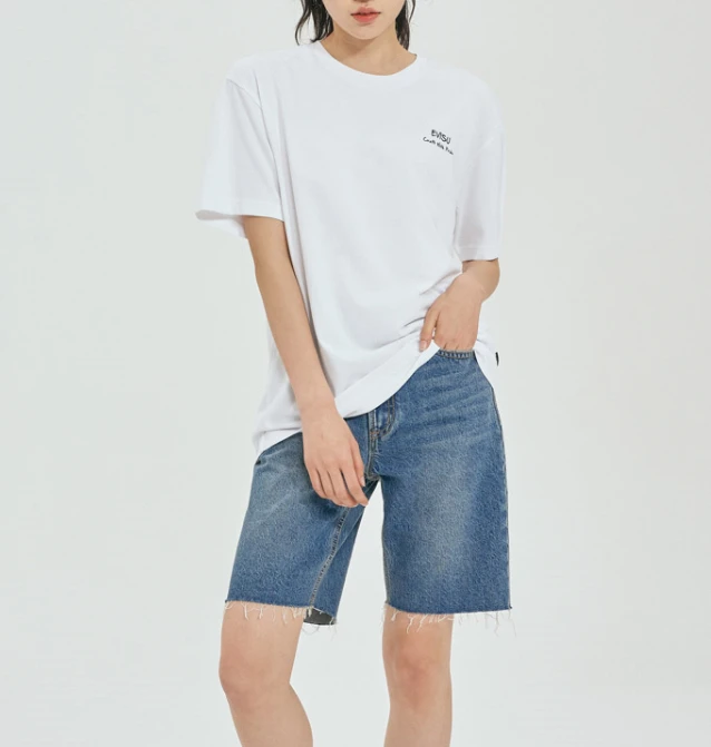 【享贝家】（国内现货-QD）Evisu 福神 彩色笑脸图案 宽松圆领短袖T恤  男女同款 白色 ET2UTS861WH 商品