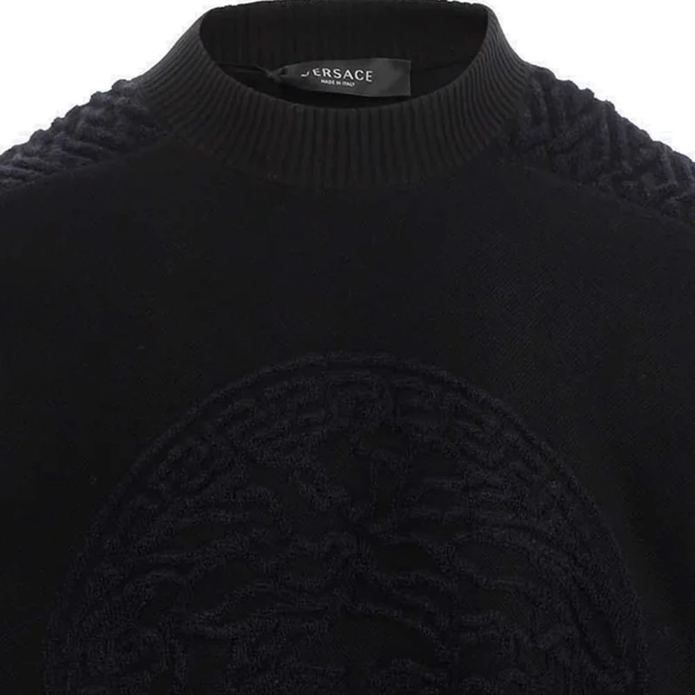 VERSACE 男士黑色棉质套头衫 1003120-1A02223-1B000 商品