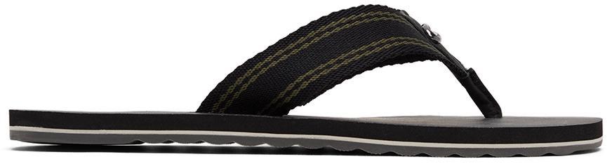商品Coach|Black Webbing Flip Flops,价格¥610,第1张图片