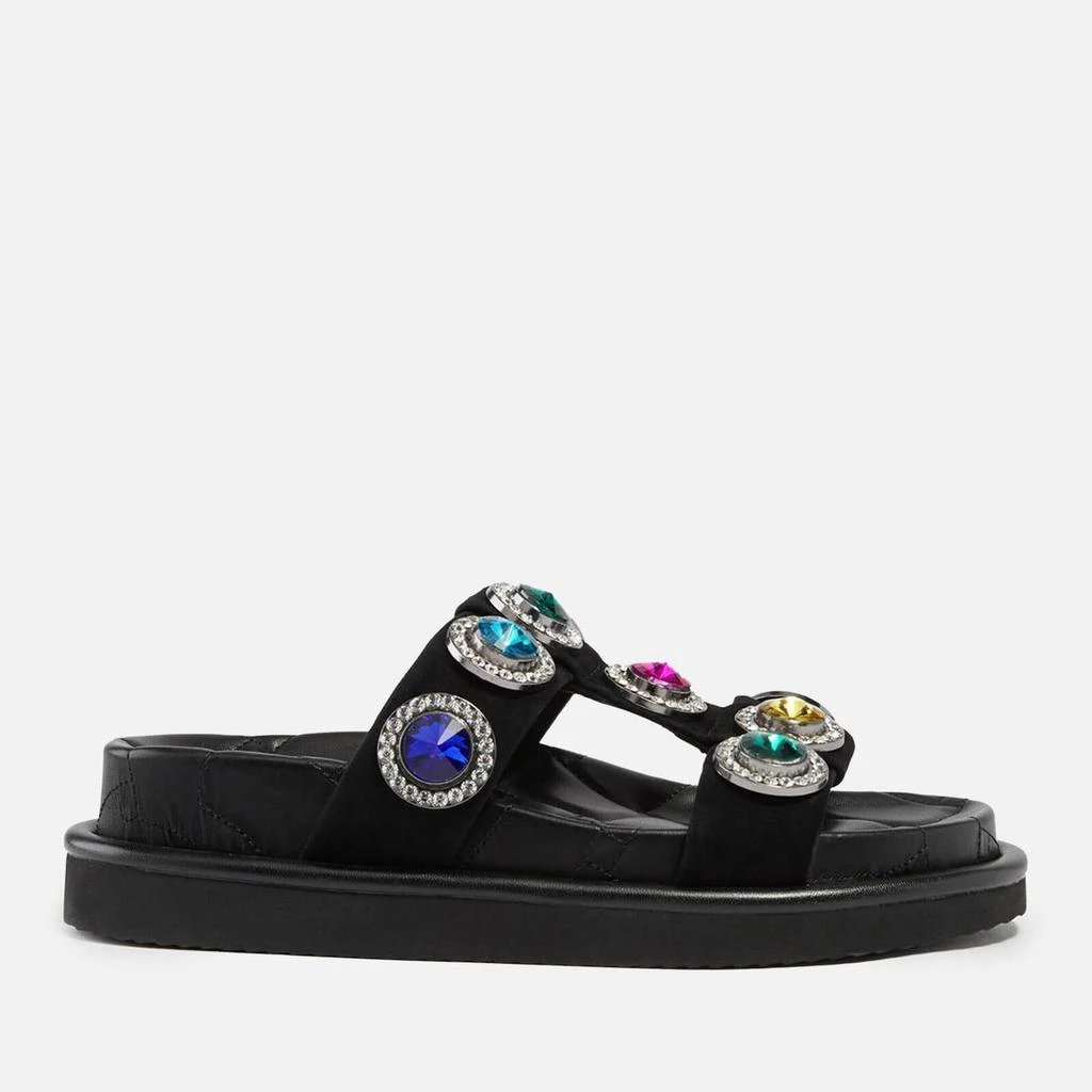 商品Kurt Geiger|KURT GEIGER LONDON ORSON CRYSTAL-EMBELLISHED SUEDE SANDALS,价格¥855,第1张图片