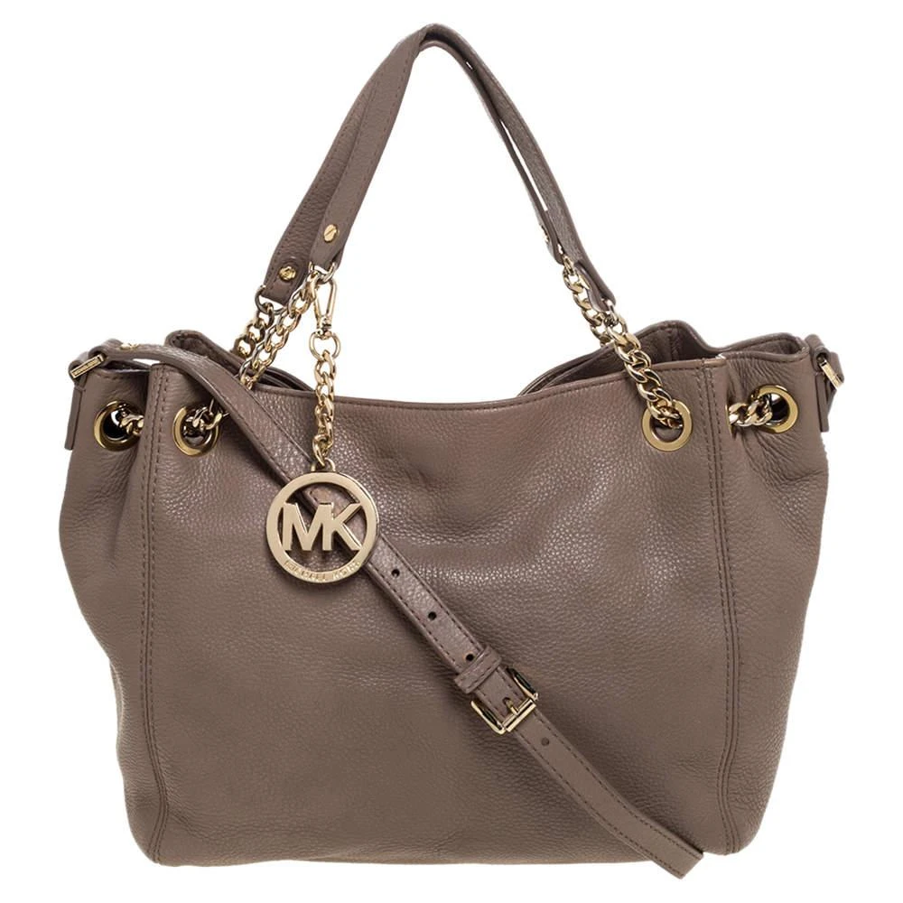 商品[二手商品] Michael Kors|Michael Michael Kors Beige Leather Jet Set Chain Hobo,价格¥1176,第1张图片