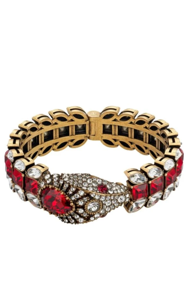 商品Gucci|Snake Motif Crystal-embellished Bracelet,价格¥15445,第5张图片详细描述