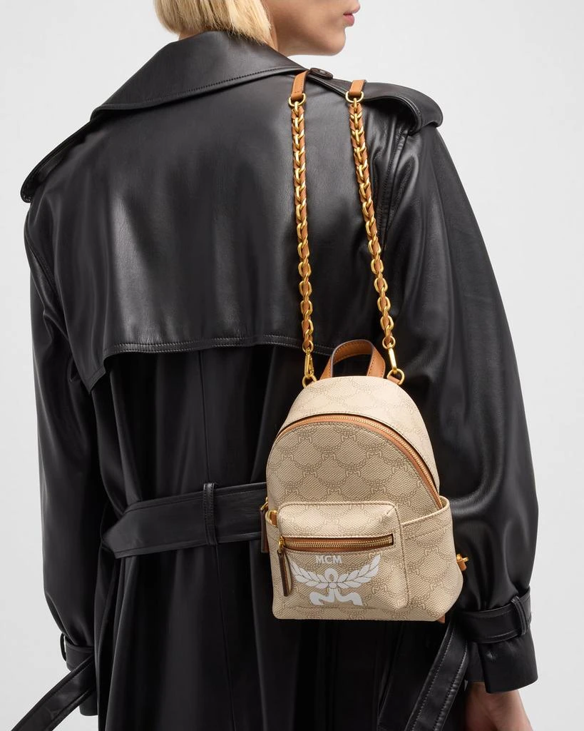 商品MCM|Stark Monogram Coated Canvas Backpack,价格¥4810,第4张图片详细描述